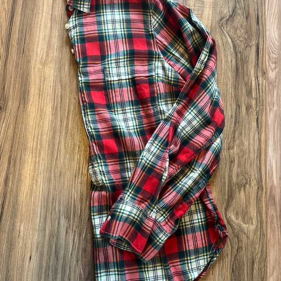 J. Crew 1/2 button plaid cotton flannel M - Picture 5 of 5